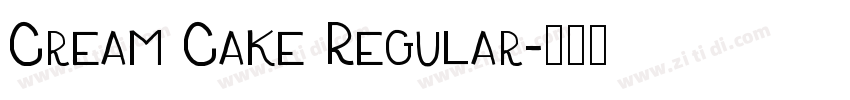 Cream Cake Regular字体转换